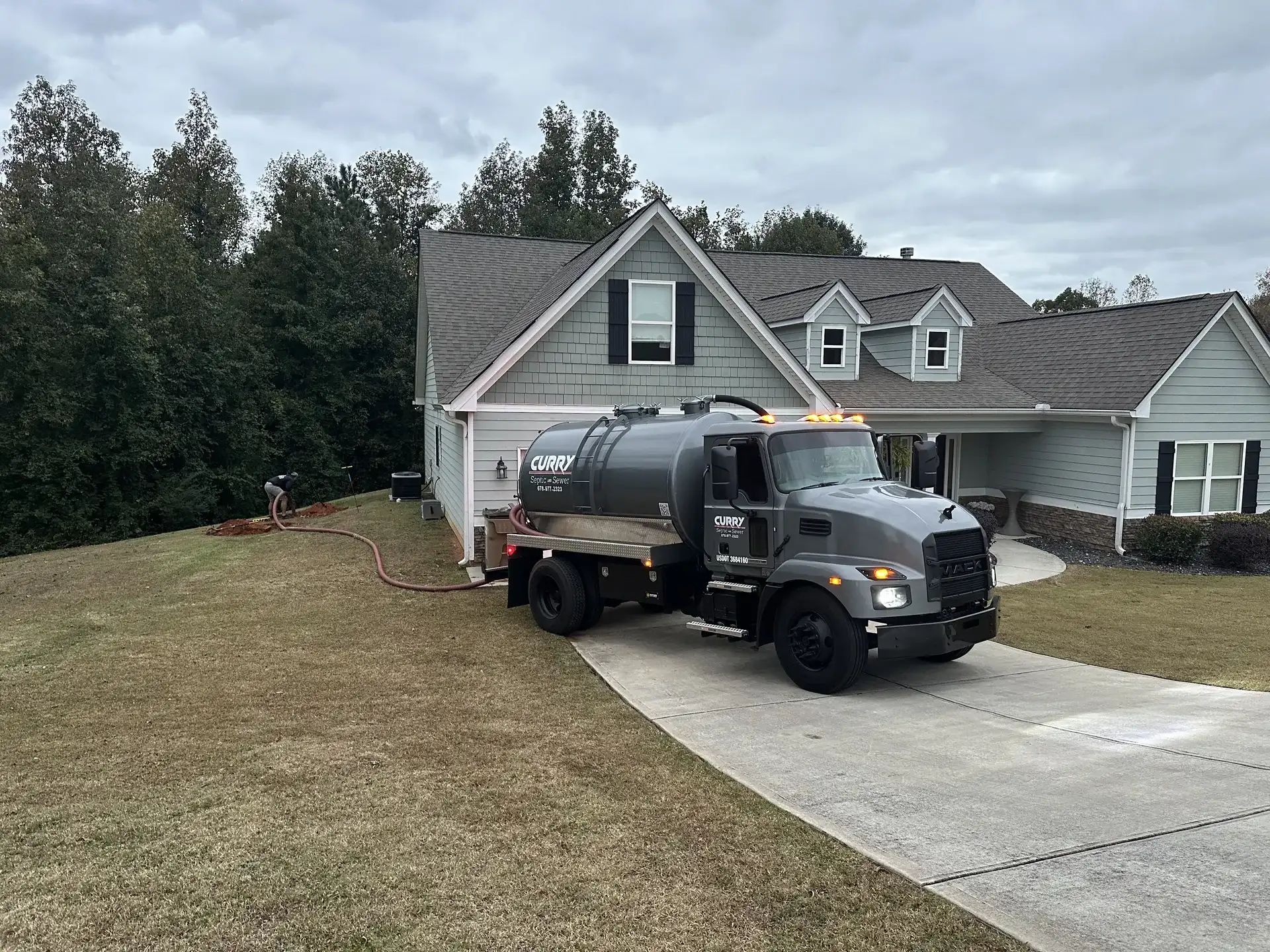 Curry Septic and Sewer crew at work in Northeast Georgia