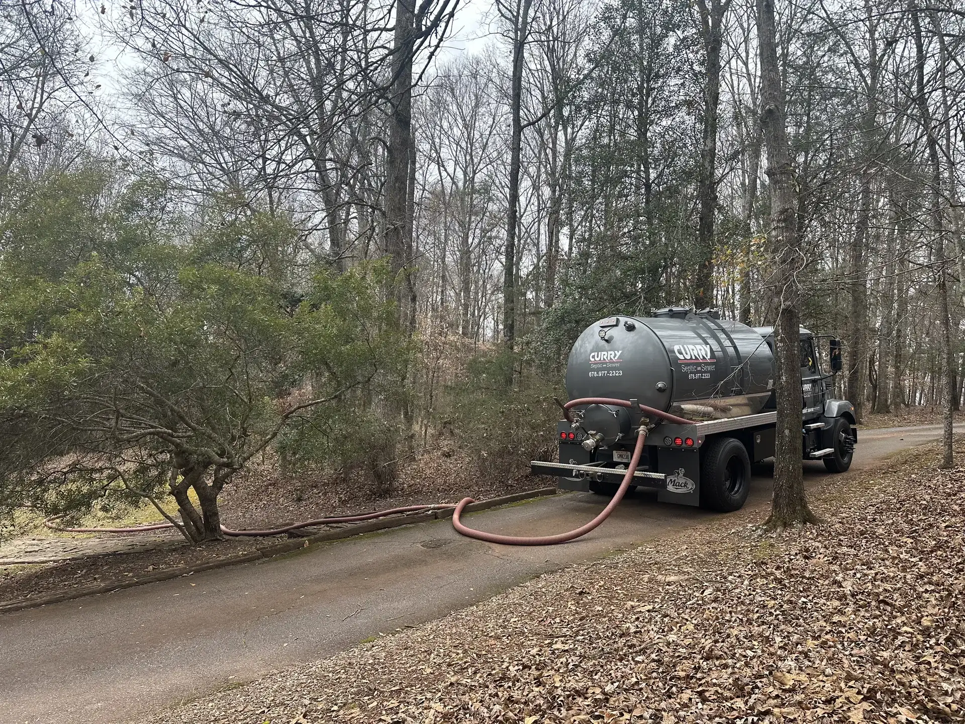 Curry Septic and Sewer crew at work in Northeast Georgia