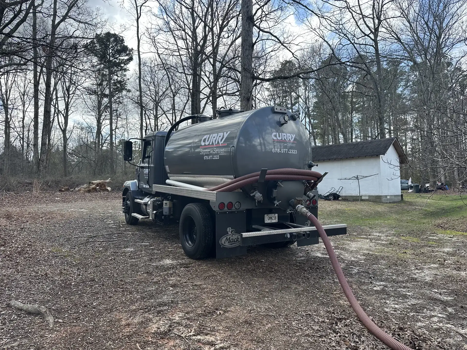 Curry Septic and Sewer crew at work in Northeast Georgia