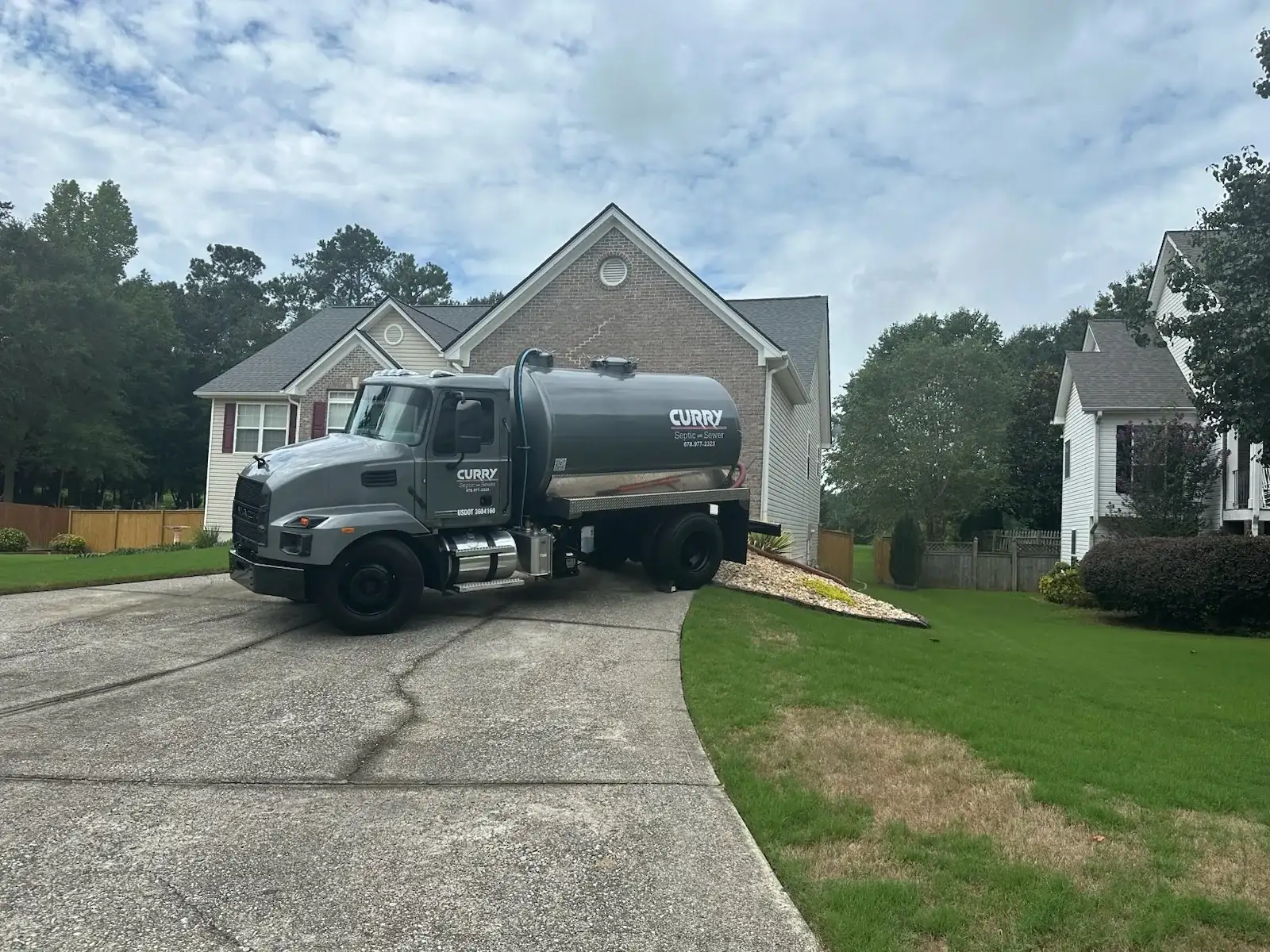 Curry Septic and Sewer crew on a job in Northeast Georgia