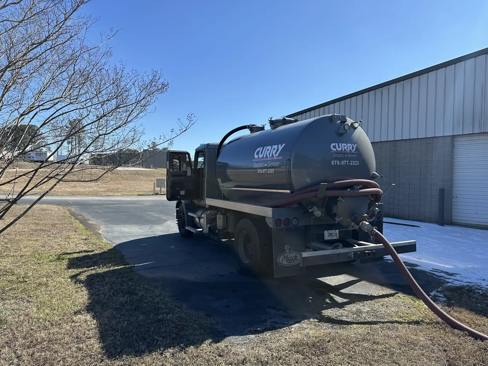 Curry Septic and Sewer crew on a job in Northeast Georgia