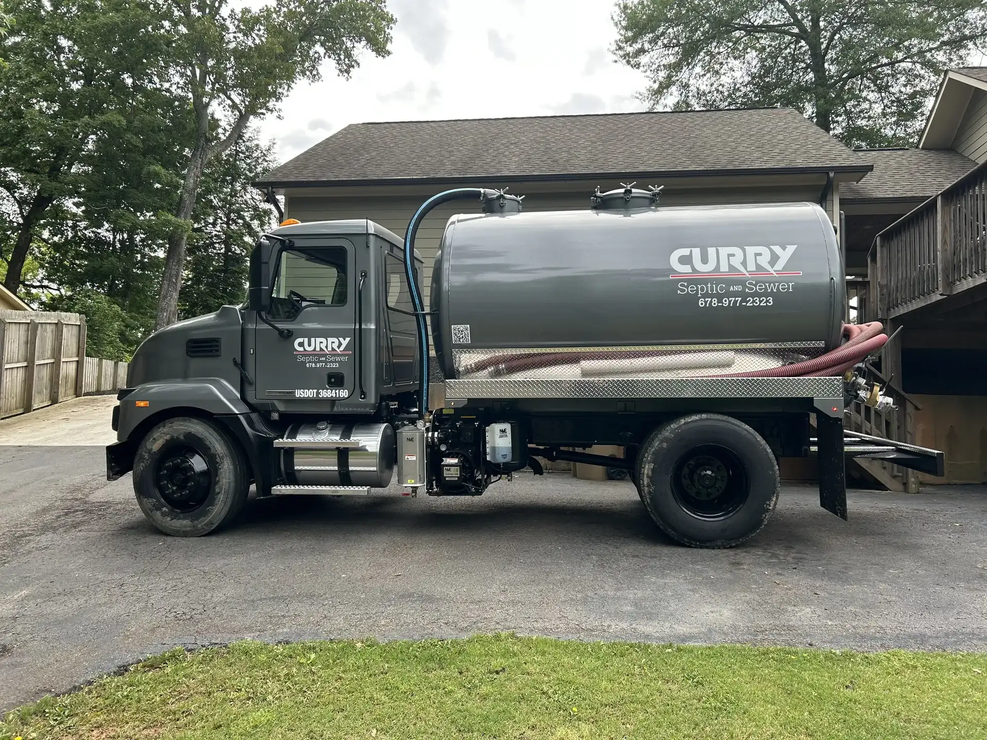 Curry Septic and Sewer crew on a job in Northeast Georgia