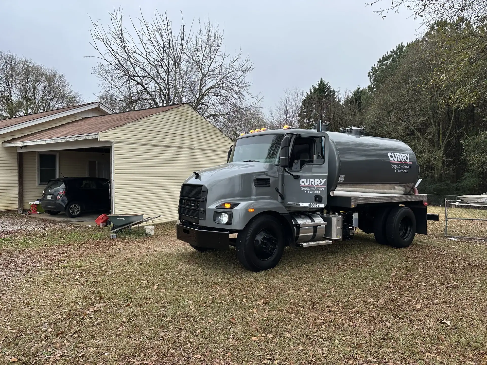 Curry Septic and Sewer crew at work in Northeast Georgia