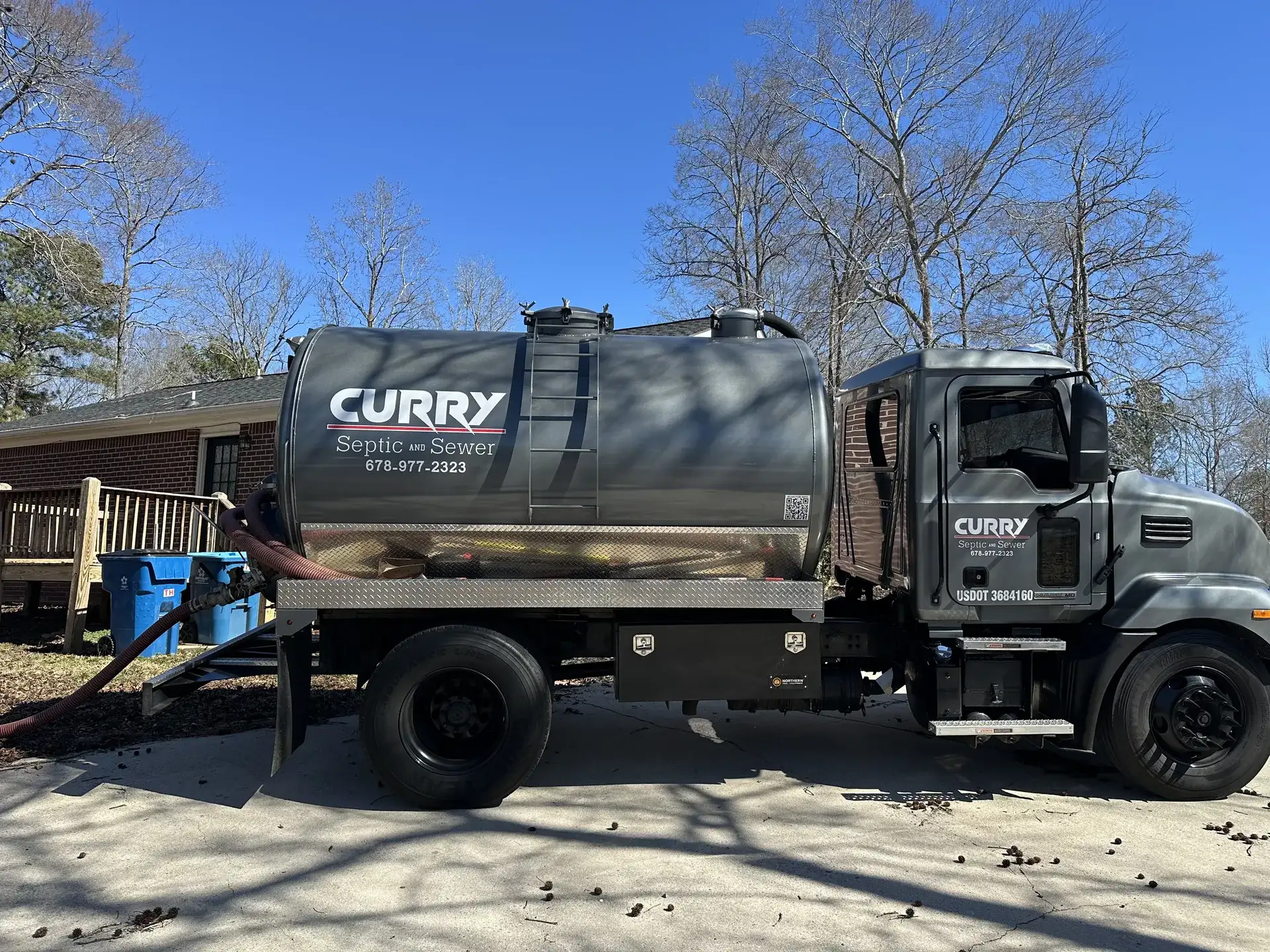 Curry Septic and Sewer crew on a job in Northeast Georgia