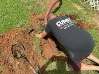 Curry Septic and Sewer crew on a job in Northeast Georgia