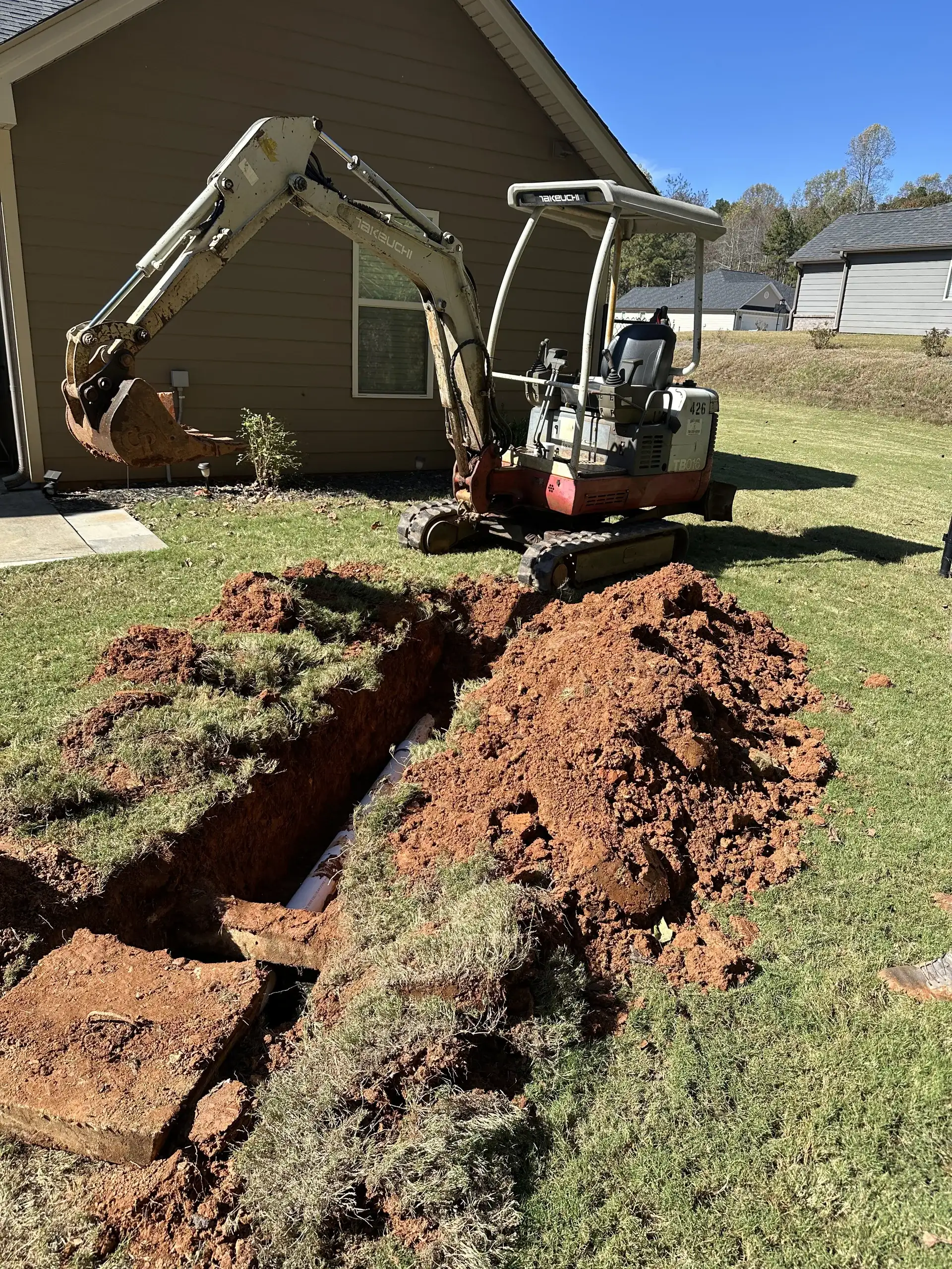 Curry Septic and Sewer crew at work in Northeast Georgia
