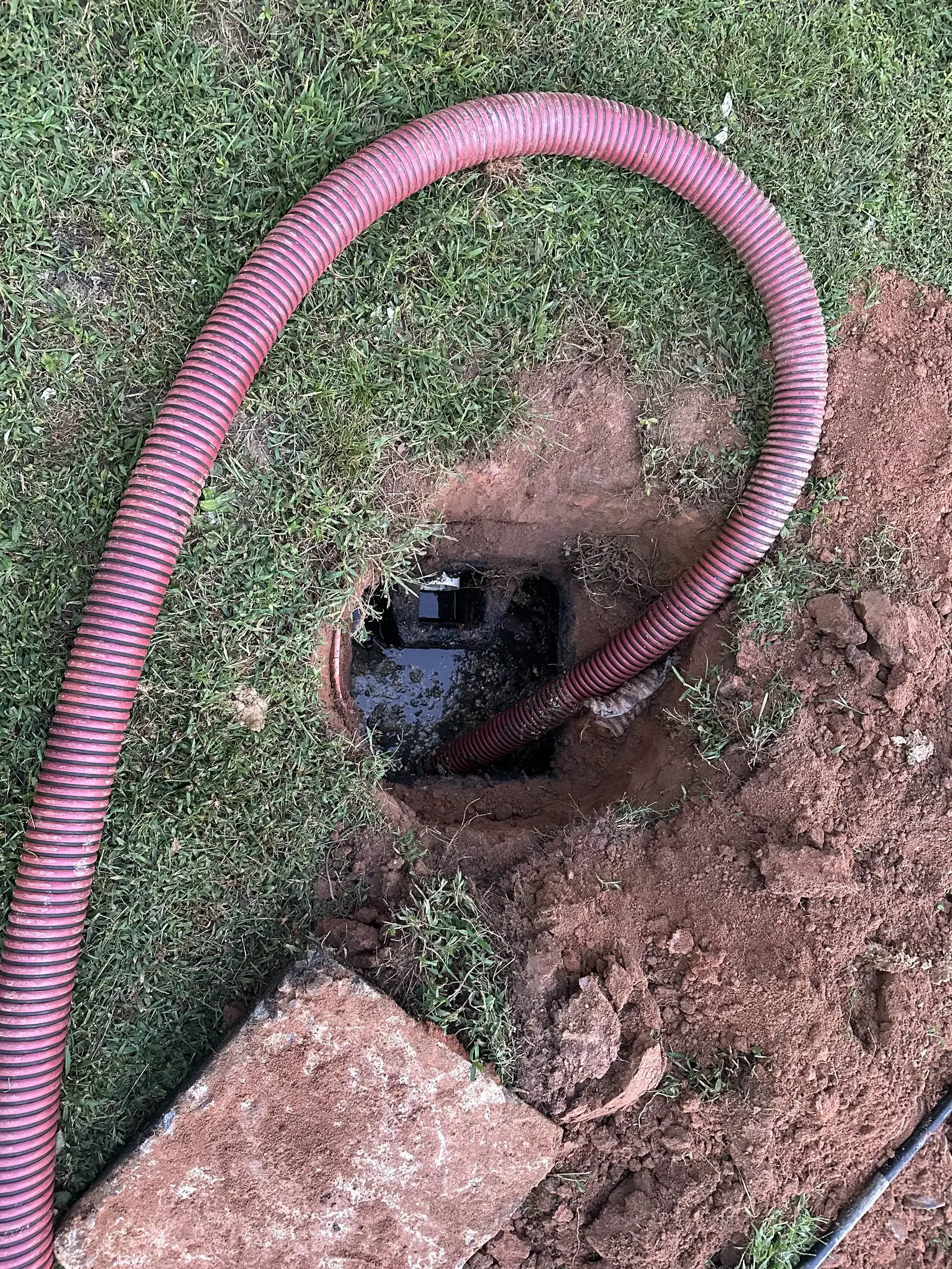 Curry Septic and Sewer crew on a job in Northeast Georgia