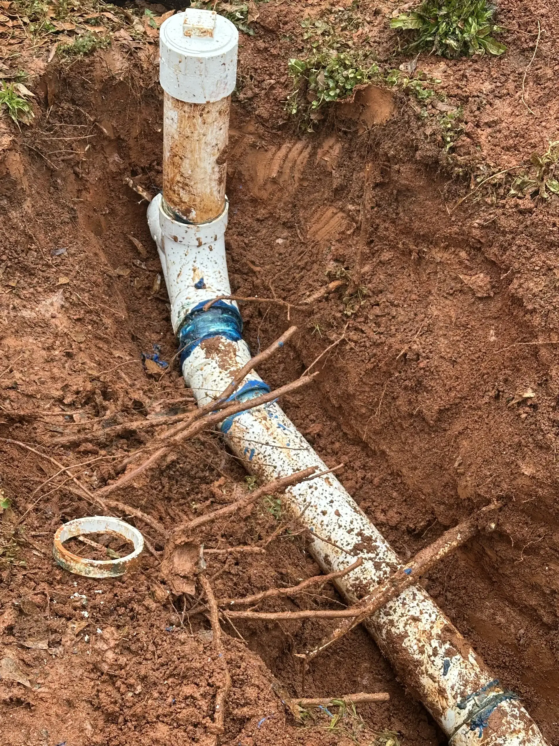 Curry Septic and Sewer crew on a job in Northeast Georgia